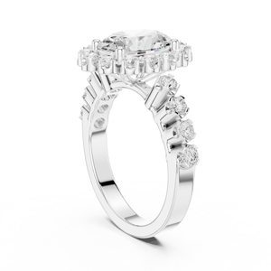 Anillo de Compromiso para Mujer, Oro Rosa de 14K, Diamante Ovalado Cultivado en Laboratorio, Corte Brillante, Minimalista, Clásico, Certificado IGI, Rosa Imperial - Product Image 4