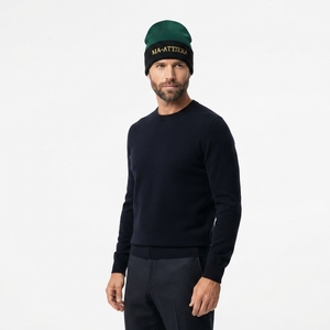 Gorro de Punto Personalizado Verde y Negro con Puño, Gorro de Invierno Cálido con Logotipo Bordado - Product Image 4