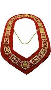 Ensemble complet de regalia maçonniques de l'Arche Royale : tablier, collier à chaîne, gants et bijou, 15 x 17 pouces - Product Image 4