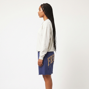 Shorts de survêtement amples pour femme en molleton 100% polyester, avec cordon de serrage, longueur genou, broderie effet usé, pour le sport et l'entraînement - Product Image 3