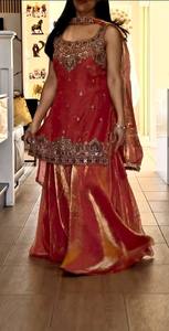 <b>Presenting</b> New Premium Quality With Embroidery Sequence Worked Top-Plazzo And Dupatta Set Fully Stitched Ready To Wear - Product Image 3