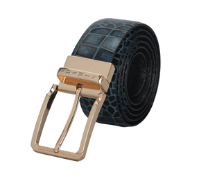 สายเข็มขัดหนังวัวสีขาวแบบสั่งทำพร้อมโลโก้สำหรับผู้ชาย  แบบไม่มีหัวเข็มขัด - Product Image 4