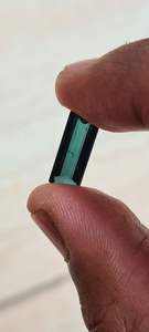 Turmalina Indigolita Natural, Corte Octogonal Facetado, Color Verde Azulado Iridiscente, 18x6mm, 4.4g, para Joyería - Product Image 6