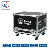 Vente en gros de boîtes de transport pour enceintes en aluminium robuste et contreplaqué, personnalisées, 2 en 1, OEM ODM pour enceintes Meyer Sound