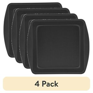 กระทะเค้กสี่เหลี่ยมสีเทาเข้ม4แพ็คขนาด7.6x7.6x1.8นิ้วสำหรับอบบราวนี่และขนมอื่นๆ - Product Image 1