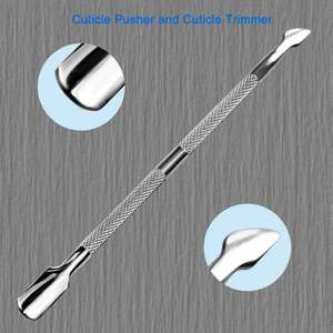 Juego Profesional de Cuidado de Uñas UBI 4 en 1 de Doble Cabezal de Acero Inoxidable: Removedor de Cutículas, Empujador de Cutículas, Recortador, Raspador y Pelador de Doble Extremo - Product Image 6