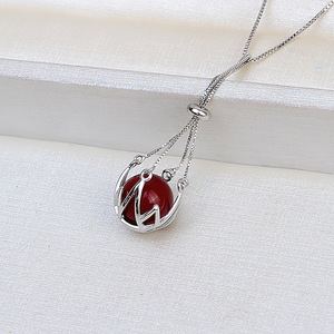 Wenchi S925 Plata Colgante de Plata con Base Circular para Mujer, Soporte Vacío DIY para Perlas de 12-14 mm, Nuevo Modelo 1814 20499, Abalorios de Perlas - Product Image 1