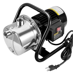 Pompa Portatile in Acciaio Inox da 1.1 HP 115V per Pozzi Poco Profondi con Portata di 978 GPH, Altezza 131 ft, Pressione Massima 40psi, Pompe Jet Booster per Irrigazione - Product Image 1