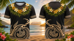 Designer T-Shirts Mens Polynesian Tribal New Men's Clothing T-Shirt Custom Design Hot Sale Mens Oversized T-Shirt Heavyweight - Product Image 2