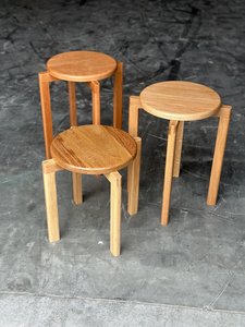 Contemporary Adjustable Modern Wooden <b>Stool</b> for Stylish Living Spaces Apartment & Bedroom Use-Tradebyd - Product Image 1