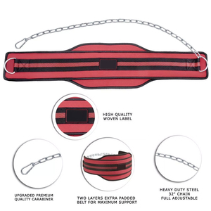 Adjustable Red Waist Support <b>Belt</b> for Weight Lifting Strength Training Breathable Unisex Polyester Hook & Loop Closure 2026 - Product Image 6