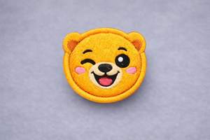 <b>Cute</b> Winking Teddy <b>Bear</b> Embroidered Patch Iron On Sew On Badge for Clothing Bags Caps 10 Colors Available - Product Image 3