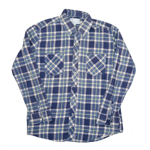 เสื้อเชิ้ตผ้าแฟลนเนลลายสก็อตพรีเมียม 100% ผ้าฝ้ายเนื้อหนา แขนยาว สไตล์ลำลอง ติดกระดุม แบบลัมเบอร์แจ็ค ลายตาราง เสื้อคลุมแบบโอเวอร์ไซส์ เสื้อผ้าสั่งทำพิเศษ - Product Image 1