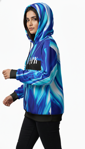 Sweat à capuche unisexe surdimensionné haut de gamme pour l'hiver avec impression par sublimation brodée pour les lignes de vêtements streetwear premium - Product Image 5