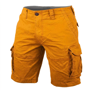 Custom Canvas <b>Woven</b> Mid Waist Cargo <b>Shorts</b> with Zipper Fly Quick Dry Breathable Knee Length for <b>Men</b> Hot Sale - Product Image 3