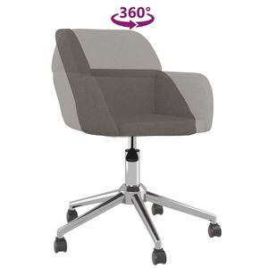 Sedia da ufficio girevole in tessuto grigio scuro - Product Image 6