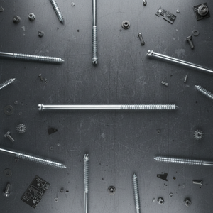 Vis à tête fendue en acier au carbone métrique zingué à double extrémité de qualité industrielle PDC, classe 4.8 6.8, pour fixation du bois - Product Image 3