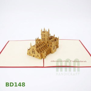 ANN HANDICRAFT Tarjetas Pop-Up 3D Tradicionales de Papel Tallado con Acabado Mate con Diseño de la Catedral de Gloucester - Product Image 6
