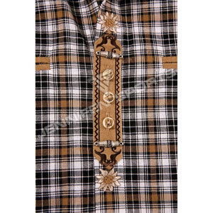 Camisa de Vestir de Manga Corta para Hombre, Talla Grande, 100% Algodón, Transpirable, Estilo Bávaro Alemán, para Oktoberfest, Disfraz - Product Image 4