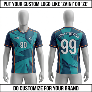 Camiseta de Fútbol Americano para Hombre, 180 GSM, Malla de Poliéster, Azul Marino, Blanco, Marrón, Panel en el Hombro, Impresión por Sublimación Personalizada, Bordado - Product Image 3