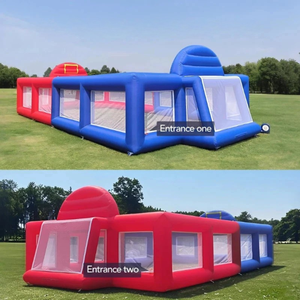 Château gonflable en PVC écologique à prix d'usine avec toboggan, capacité 500-100 kg, taille personnalisée, terrain de football 3v3 - Product Image 6