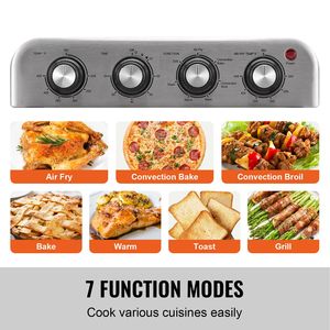 Forno Tostapane e Friggitrice ad Aria 7-in-1 da 18L, Convezione 1700W, in Acciaio Inossidabile, con Griglia da Banco e Teglia Pizza, Spina USA - Product Image 2