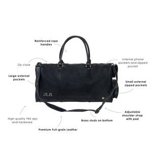 กระเป๋าเดินทางแบบพกพา, กระเป๋าหนังแท้น้ำหนักเบาแบบย้อนยุคกระเป๋าใส่วีคเอนเดอร์จุของได้มาก - Product Image 4