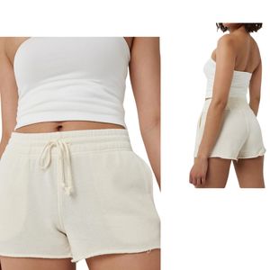 Shorts de détente en coton pour femmes, taille haute, avec cordon de serrage, décontractés, pour l'été et la gym, logo personnalisé, vente en gros OEM - Product Image 1