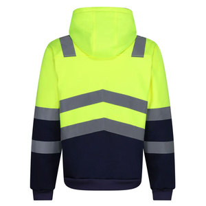 เสื้อฮู้ดซิปสะท้อนแสงแบบ Hi-Vis สำหรับงานก่อสร้างและงานกลางแจ้ง เสื้อกันหนาวแบบมีซิปที่มองเห็นได้ชัดเจน - Product Image 2