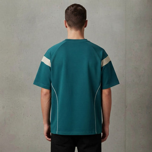 Camiseta de hombre de alta calidad con logotipo personalizado, 210 g/m², 100 % algodón, corte holgado, estilo hip hop, ecológica, talla grande, streetwear. - Product Image 2