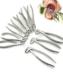 New Manual Steel Extracting Forceps Extraction Complete Dental Instruments <b>Set</b> Super Fine German Quality - Product Image 1