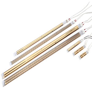 Élément chauffant infrarouge halogène au quartz et tungstène, double tube, plaqué or, à réponse rapide, pour <span class=keywords><strong>chauffage</strong></span> radiant à ondes courtes - Product Image 1