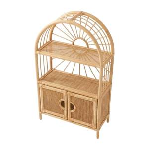 Rattan Sunshine Shelf Kids <b>Wardrobes</b> Cabinet Furniture Nursery Room Sun Design Natural Woven <b>Storage</b> Cabinet Wholesale - Product Image 1