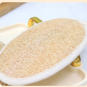 Natural Loofah Bath Sponge Made from Woven Plant Fiber with Compact Structure and Hanging Cotton Cord Reusable Home Bath - Product Image 4