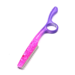 Cuchilla Inclinada de Acero Inoxidable para Cejas, con Recubrimiento de Papel Zebra, Certificación CE 2026n, para Adelgazar el Cabello y Estilizar, Ideal para Belleza y Peluquería - Product Image 1