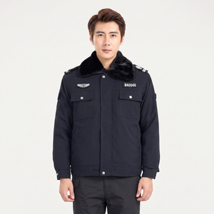Camisa de Uniforme de Seguridad Unisex Azul Marino Transpirable de Poliéster Elite Vanguard International con Bolsillos y Tecnología Antipunzones Sin Costuras - Product Image 1