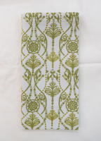 Serviette en coton de lin floral vert clair pour les repas décontractés, les mariages, l'accessoire décoratif de table de cuisine