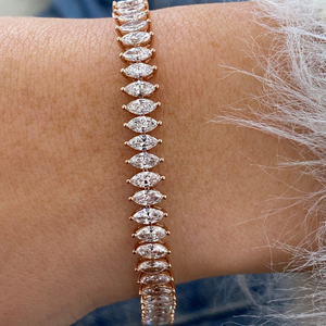 Handcrafted Lab Grown Diamond Bracelet 14K <b>Gold</b> IGI Verified 10K 18K White <b>Rose</b> Yellow <b>Gold</b> Ethical Fine Jewelry Gift - Product Image 4