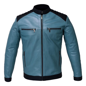 Chaqueta Bomber de Cuero Genuino para Hombre, Estilo Clásico Casual de Invierno, Chaqueta de Motociclista con Cierre - Product Image 1
