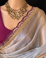 Sari en tissu de soie et coton tissé à motifs floraux délicats, bordure florale élégante de créateur, pour mariage et soirée, boutique de tissus en gros