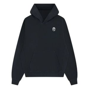 Heavyweight Washed Ribbed Hoodie for Men Cozy Comfortable <b>Navy</b> Hoodie with Front Pocket Premium Quality Hoodie for Men - Product Image 1