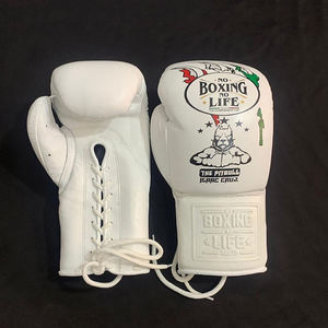 ถุงมือชกมวยหนังวัวแท้คุณภาพสูง รุ่น No Boxing No Life พร้อมเชือกผูก สำหรับฝึกซ้อมทุกเพศ CP-BG-265 - Product Image 3
