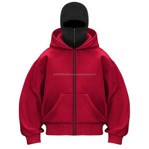 Nouveautés : Sweats à capuche unisexes personnalisables avec fermeture éclair intégrale, style streetwear, coupe oversize, et cagoule intégrale zippée pour homme - Product Image 3