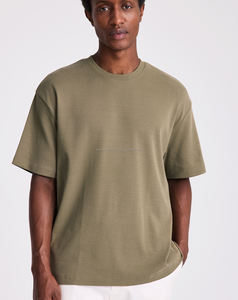 T-shirt à manches courtes et col rond personnalisé pour hommes, épaules tombantes, longueur régulière, respirant et impression numérique - Product Image 5