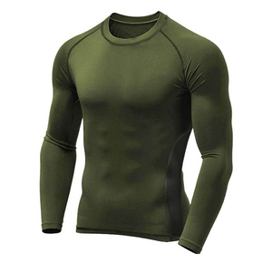 <b>Men's</b> Long Sleeve <b>Compression</b> Shirts & Base Layer Legging <b>Tights</b> Custom Made Fitness Workout Athletic 2 Piece Set <b>For</b> <b>Men</b> - Product Image 5