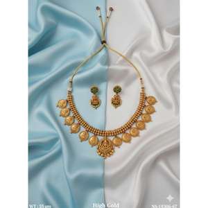 ชุดสร้อยคอทองคำดีไซน์เนอร์สุดหรู สไตล์ราชวัฒน์แบบดั้งเดิม เครื่องประดับเจ้าสาวสุดสง่างาม สร้อยคอสไตล์ชาติพันธุ์สำหรับผู้หญิง คอลเลคชั่นงานแต่งงาน - Product Image 4