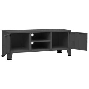 Mueble para TV de Metal Antracita de 41.3x13.8x16.5 Pulgadas para Sala de Estar, Mueble Elegante - Product Image 6