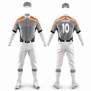 Tenues de sport pour baseball et softball, kits uniformes à séchage rapide, antibactériens, faible MOQ, design personnalisé, uniformes de softball, kits de baseball - Product Image 1