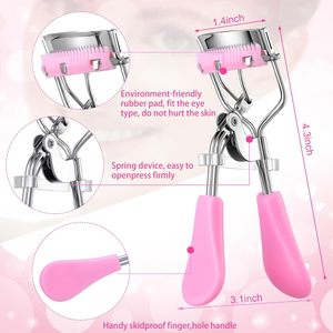 Kit de 17 Pièces Professionnel Hasni pour Cils : Recourbe-cils, Peigne à Cils, Brosse à Sourcils, Pince à Épiler, Applicateur de Faux Cils – Outil de Beauté en Gros - Product Image 4