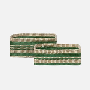 Panier rustique tressé en jonc de mer écologique, le plus vendu, pour rangement domestique durable, par le fabricant Vietrustic - Product Image 3
